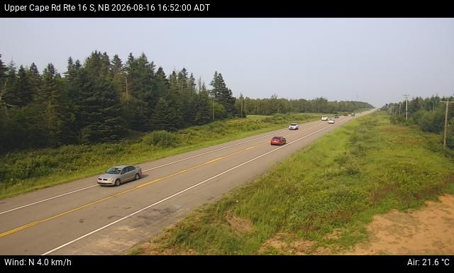 Web Cam image of Upper Cape Road (NB Highway 16)