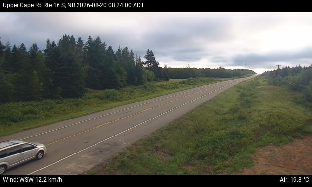 Web Cam image of Upper Cape Road (NB Highway 16)