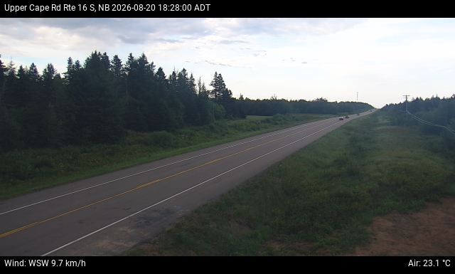 Web Cam image of Upper Cape Road (NB Highway 16)