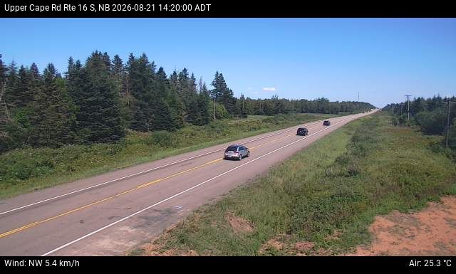 Web Cam image of Upper Cape Road (NB Highway 16)