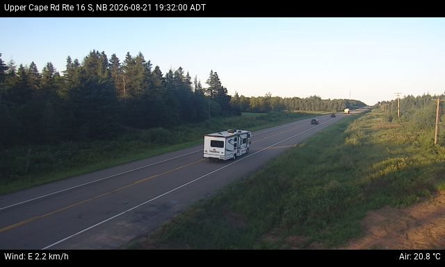 Web Cam image of Upper Cape Road (NB Highway 16)