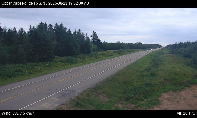 Web Cam image of Upper Cape Road (NB Highway 16)