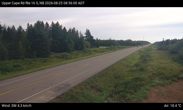 Web Cam image of Upper Cape Road (NB Highway 16)