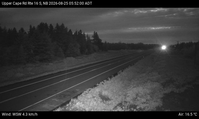 Web Cam image of Upper Cape Road (NB Highway 16)