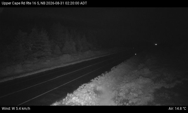 Web Cam image of Upper Cape Road (NB Highway 16)