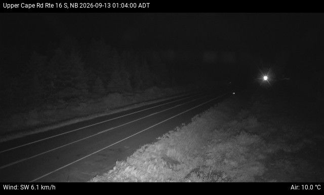 Web Cam image of Upper Cape Road (NB Highway 16)