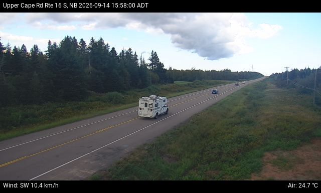 Web Cam image of Upper Cape Road (NB Highway 16)
