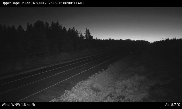 Web Cam image of Upper Cape Road (NB Highway 16)