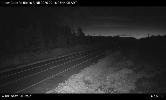 Web Cam image of Upper Cape Road (NB Highway 16)