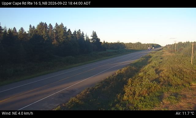 Web Cam image of Upper Cape Road (NB Highway 16)