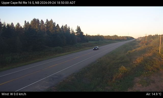 Web Cam image of Upper Cape Road (NB Highway 16)