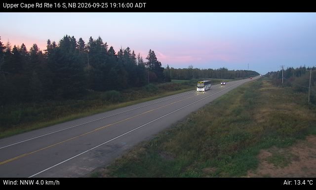 Web Cam image of Upper Cape Road (NB Highway 16)