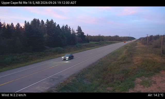Web Cam image of Upper Cape Road (NB Highway 16)