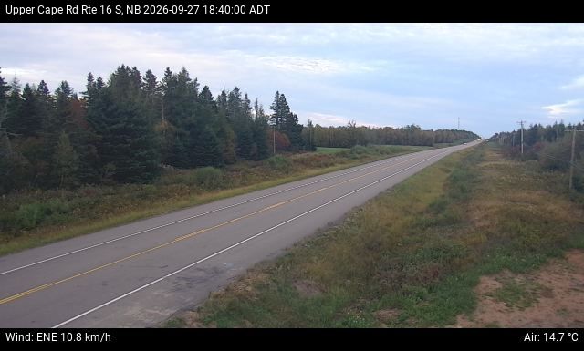 Web Cam image of Upper Cape Road (NB Highway 16)