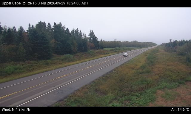 Web Cam image of Upper Cape Road (NB Highway 16)