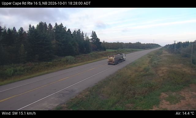 Web Cam image of Upper Cape Road (NB Highway 16)