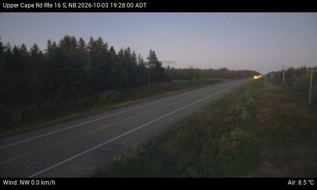 Web Cam image of Upper Cape Road (NB Highway 16)