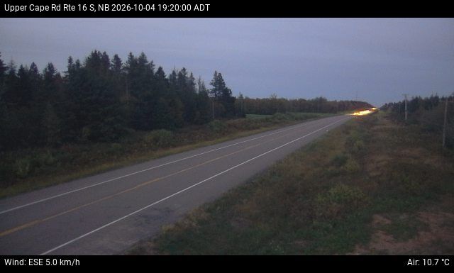 Web Cam image of Upper Cape Road (NB Highway 16)