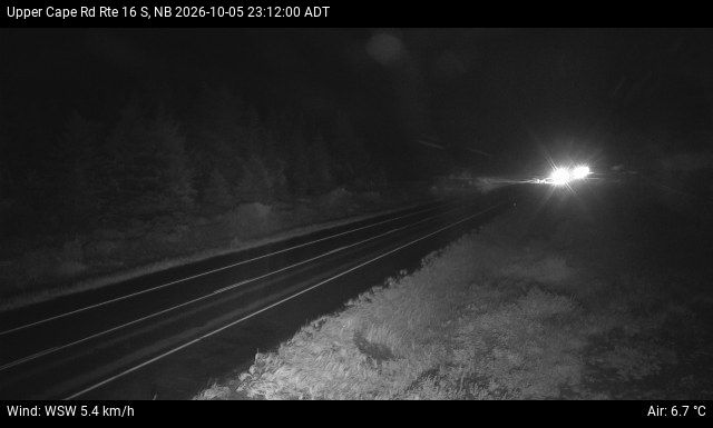 Web Cam image of Upper Cape Road (NB Highway 16)