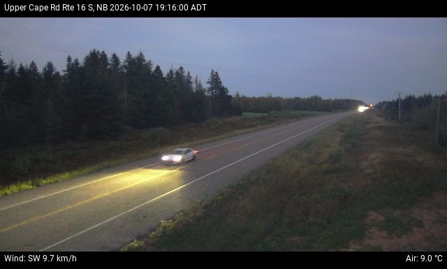 Web Cam image of Upper Cape Road (NB Highway 16)