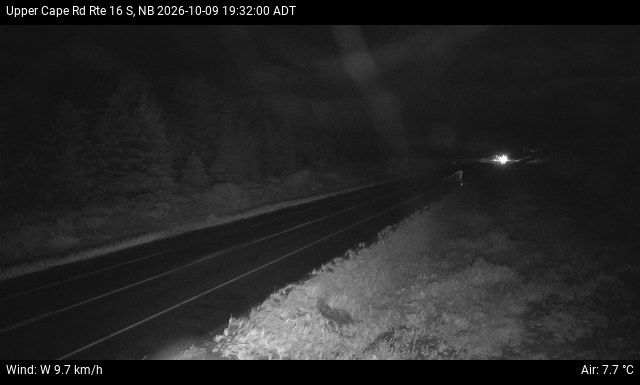 Web Cam image of Upper Cape Road (NB Highway 16)