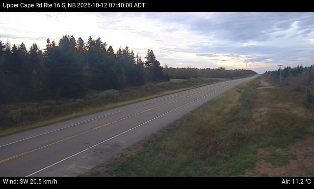Web Cam image of Upper Cape Road (NB Highway 16)