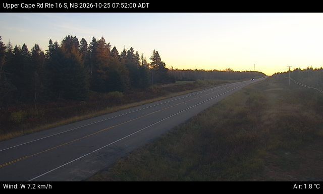 Web Cam image of Upper Cape Road (NB Highway 16)