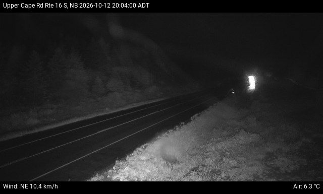 Web Cam image of Upper Cape Road (NB Highway 16)