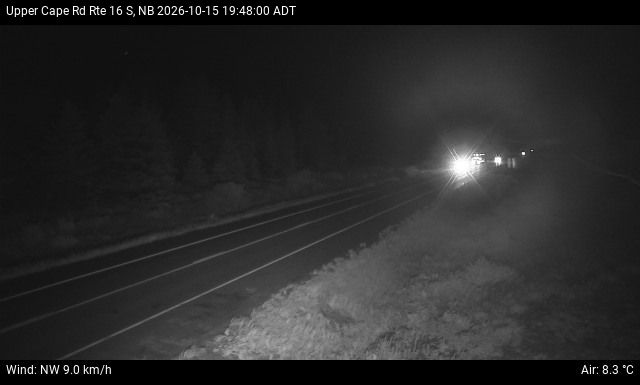 Web Cam image of Upper Cape Road (NB Highway 16)