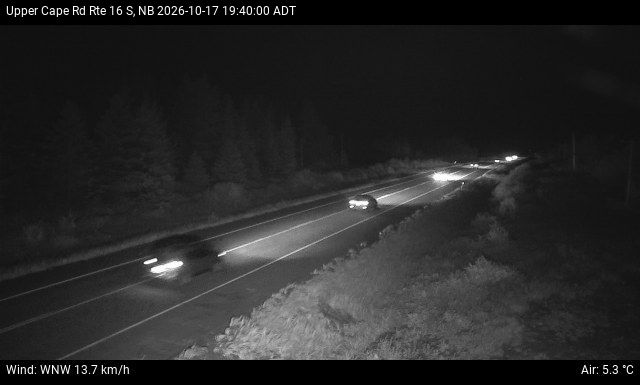 Web Cam image of Upper Cape Road (NB Highway 16)