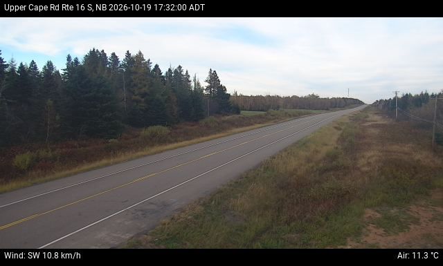 Web Cam image of Upper Cape Road (NB Highway 16)