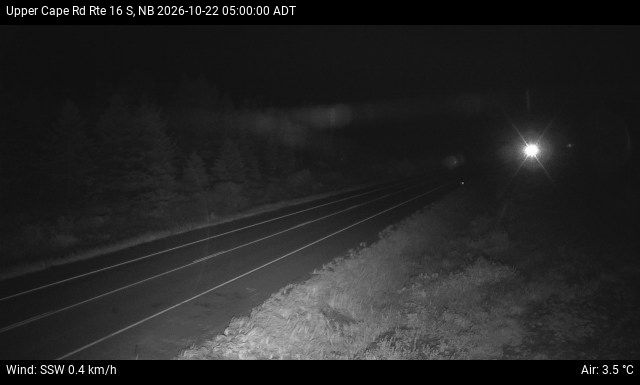 Web Cam image of Upper Cape Road (NB Highway 16)
