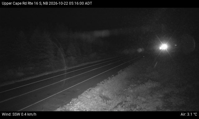 Web Cam image of Upper Cape Road (NB Highway 16)