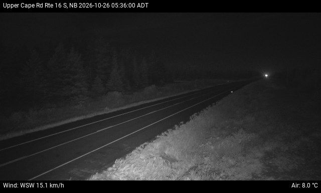 Web Cam image of Upper Cape Road (NB Highway 16)