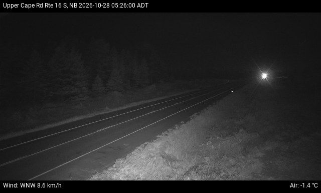 Web Cam image of Upper Cape Road (NB Highway 16)