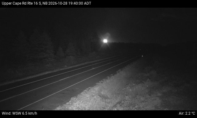 Web Cam image of Upper Cape Road (NB Highway 16)