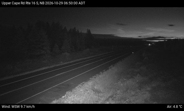 Web Cam image of Upper Cape Road (NB Highway 16)