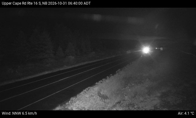 Web Cam image of Upper Cape Road (NB Highway 16)