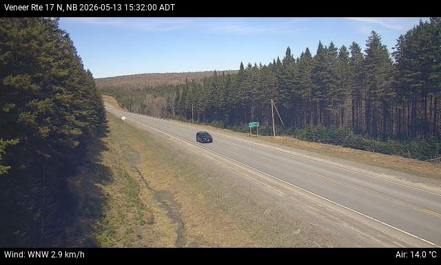Web Cam image of Veneer (NB Highway 17)