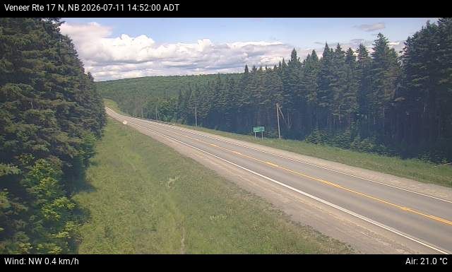 Web Cam image of Veneer (NB Highway 17)