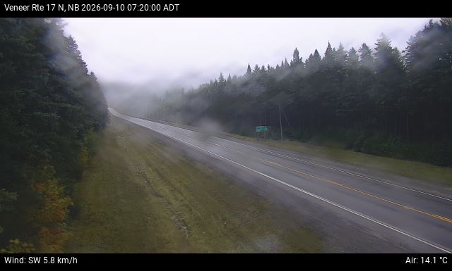 Web Cam image of Veneer (NB Highway 17)