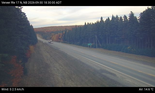 Web Cam image of Veneer (NB Highway 17)