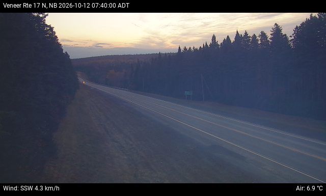 Web Cam image of Veneer (NB Highway 17)