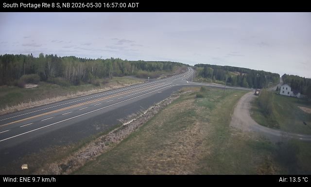 Web Cam image of South Portage (NB Highway 8)