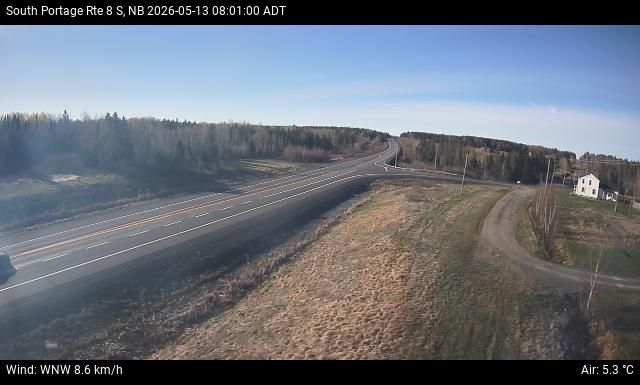 Web Cam image of South Portage (NB Highway 8)