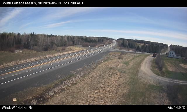 Web Cam image of South Portage (NB Highway 8)