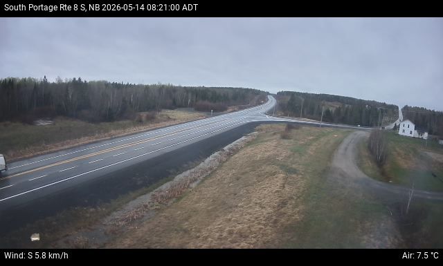 Web Cam image of South Portage (NB Highway 8)