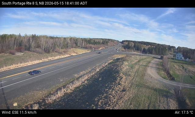 Web Cam image of South Portage (NB Highway 8)