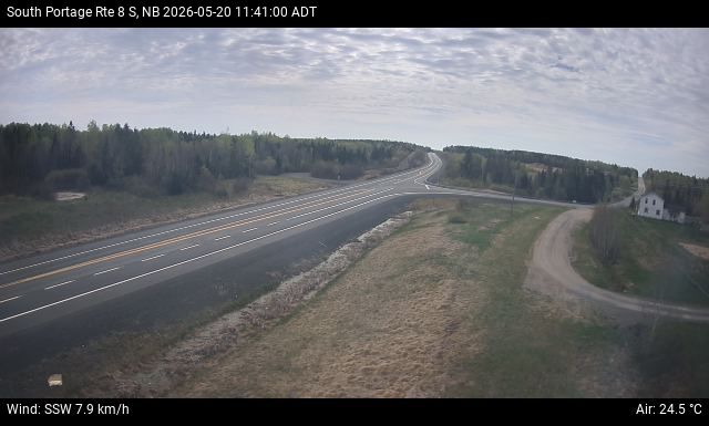 Web Cam image of South Portage (NB Highway 8)