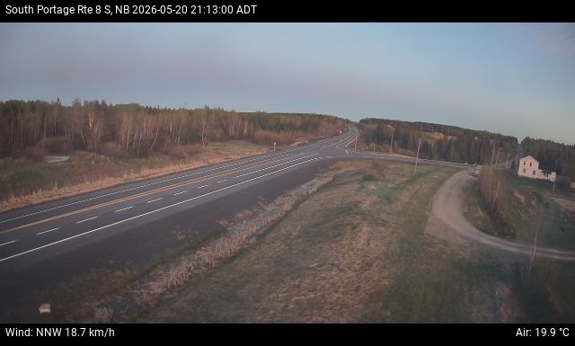 Web Cam image of South Portage (NB Highway 8)